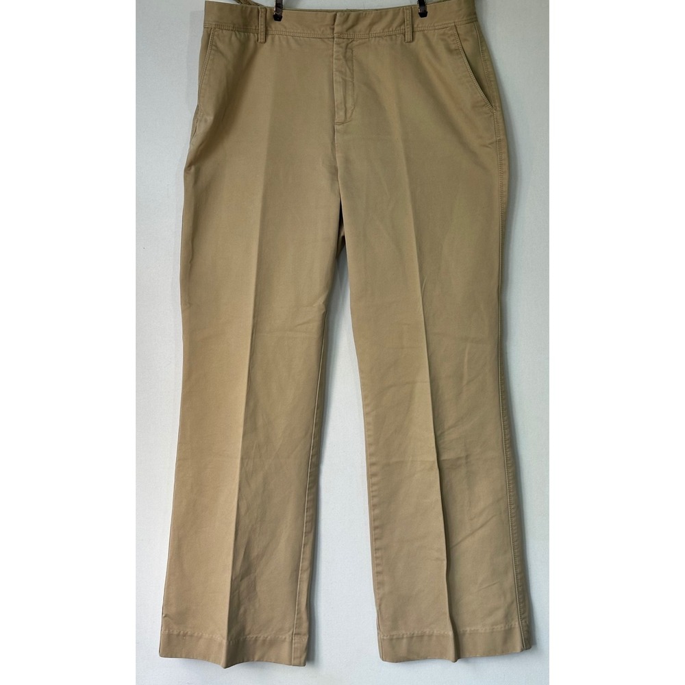 Eddie Bauer Mercer Fit Chino Pants Womens 12 Tan Khaki Basic Preppy Casual